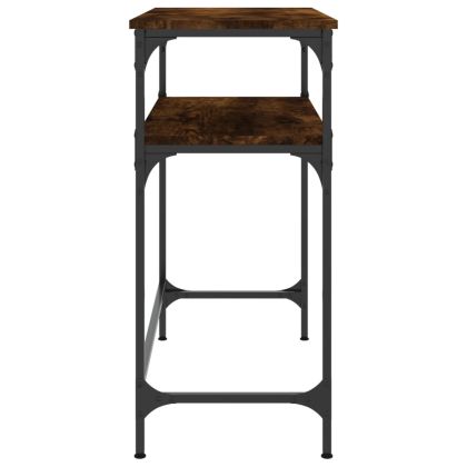 Конзолна маса, опушен дъб, 75x35,5x75 см, инженерно дърво