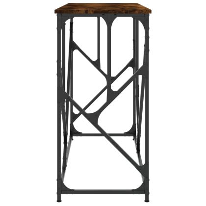 Конзолна маса, опушен дъб, 100x40x80 см, инженерно дърво