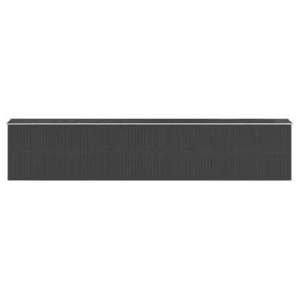 Градинска барака антрацит 192x1021x223 см поцинкована стомана