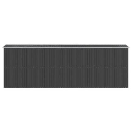 Градинска барака антрацит 192x606x223 см поцинкована стомана