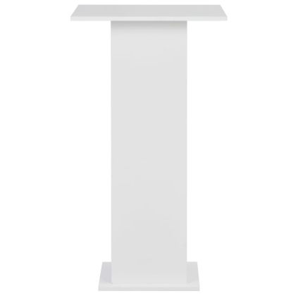 Бар маса, бяла, 60x60x110 см