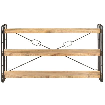 Библиотека с 3 рафта, 140x30x80 см, манго масив