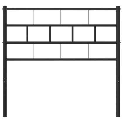 Метална табла за глава, черна, 75 см