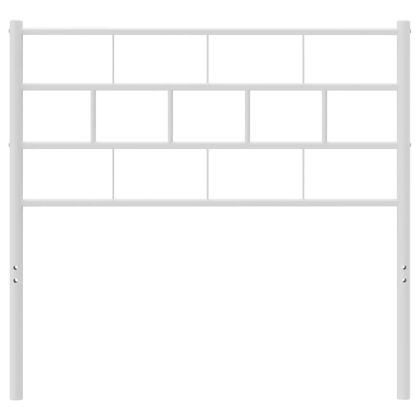 Метална табла за глава, бяла, 100 см