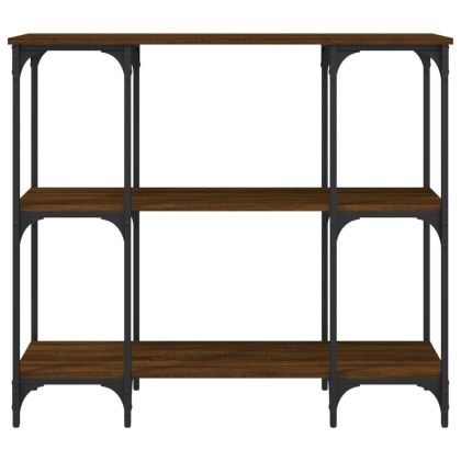 Конзолна маса, кафяв дъб, 102x35x90 см, инженерно дърво