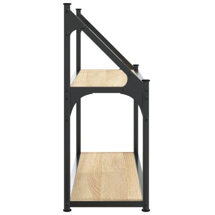 Стенен рафт с 2 нива, дъб сонома, 60x21x51 см, инженерно дърво