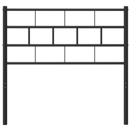 Метална табла за глава, черна, 100 см