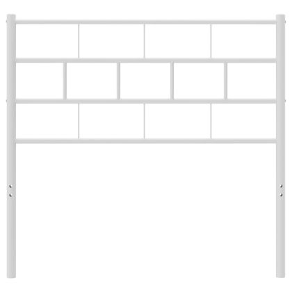 Метална табла за глава, бяла, 107 см