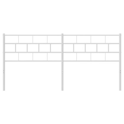 Метална табла за глава, бяла, 180 см