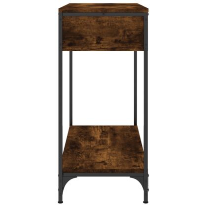 Конзолна маса, опушен дъб, 75x34,5x75 см, инженерно дърво