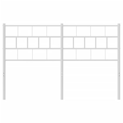 Метална табла за глава, бяла, 120 см