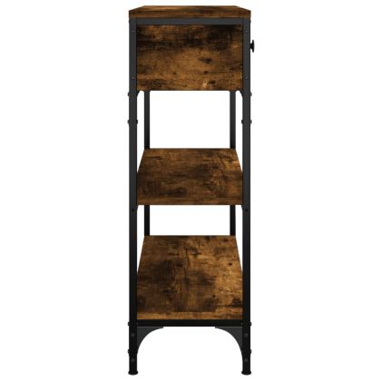 Конзолна маса, опушен дъб, 72,5x25x75 см, инженерно дърво