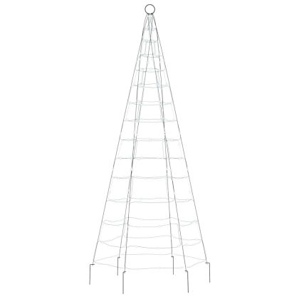 Коледна елха стрингове за пилон 200 LED студено бяло 180 см