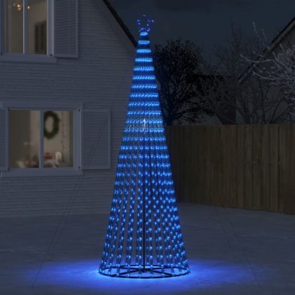 Коледна елха светещ конус 688 LED синя 300 см