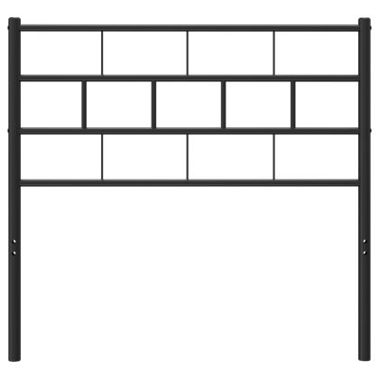 Метална табла за глава, черна, 80 см