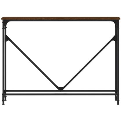 Конзолна маса, кафяв дъб, 102x22,5x75 см, инженерно дърво