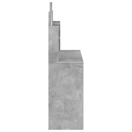 Тоалетка с огледало, бетонно сива, 96x39x142 см