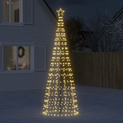 Коледна светеща елха с шипове 570 LED топло бяло 300 см