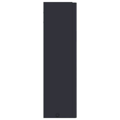 Огледален шкаф за баня с LED светлина сив 60x13x52 см