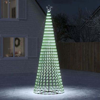 Коледна елха светещ конус 688 LED студено бяло 300 см