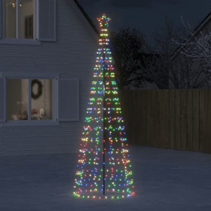 Коледна светеща елха с шипове 570 LED цветно 300 см