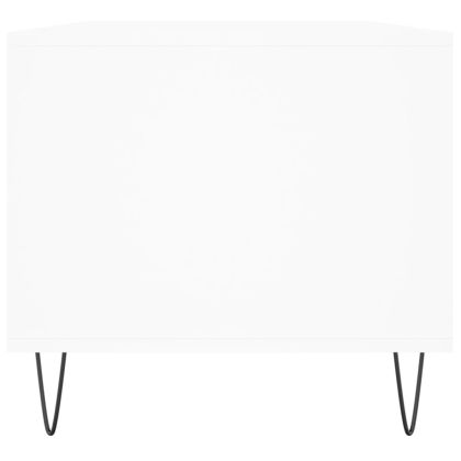 Кафе маса, бяла, 90x49x45 см, инженерно дърво