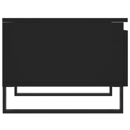 Кафе маси, 2 бр, черни, 50x46x35 см, инженерно дърво