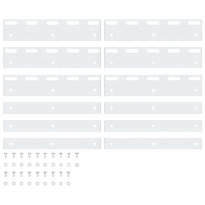 Планки скрепителни, 6 бр, сребристи, 20 см, неръждаема стомана