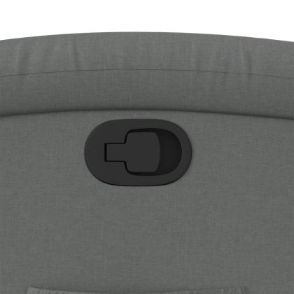 Фотьойл с регулируема облегалка, тъмносив, плат