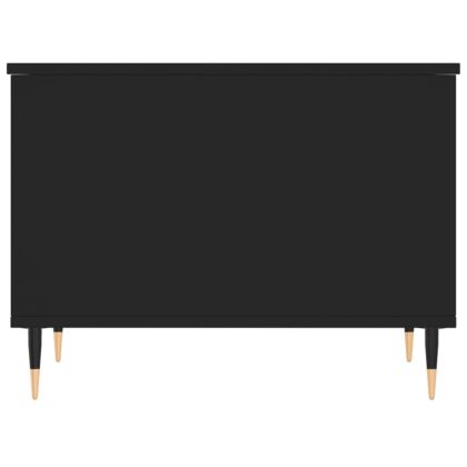 Кафе маса, черна, 60x44,5x45 см, инженерно дърво