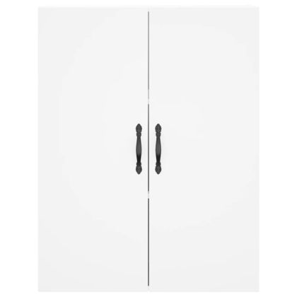 Висок шкаф, бял, 69,5x34x180 см, инженерно дърво