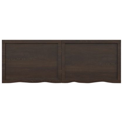 Плот за баня тъмнокафяв 140x50x(2-6)см обработено масивно дърво