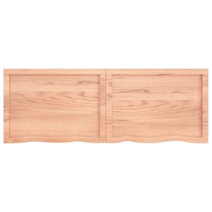 Плот за баня светлокафяв 140x50x(2-6) см обработено дърво масив