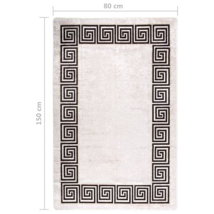 Килим, миещ се, 80x150 см, светлобежов, противоплъзгащ