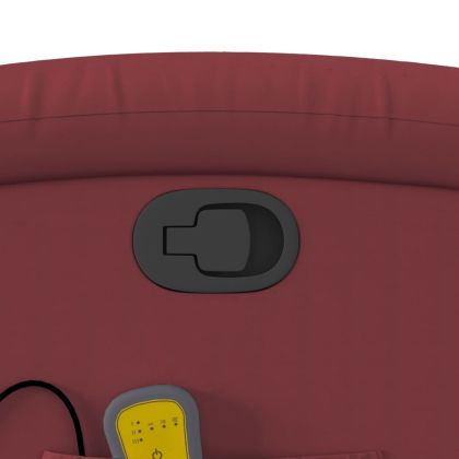 Масажен наклоняем стол, виненочервен, изкуствена кожа