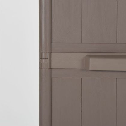 Градински шкаф за съхранение кафяв 65x45x172 см дървесна визия