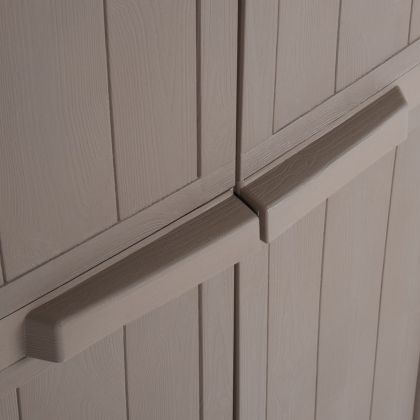 Градински шкаф за съхранение кафяв 65x45x172 см дървесна визия