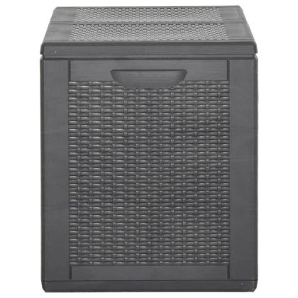 Градинска кутия за съхранение, 180 л, черна, PP ратан