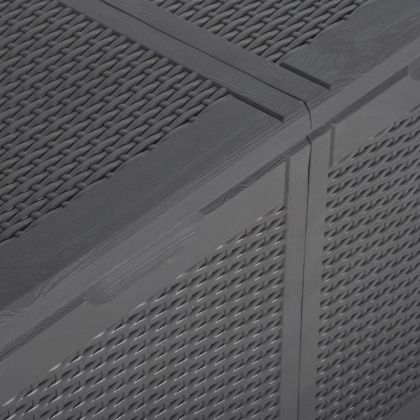 Градинска кутия за съхранение, 180 л, черна, PP ратан