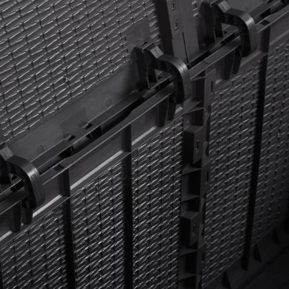 Градинска кутия за съхранение, 180 л, черна, PP ратан