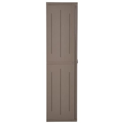 Градински шкаф за съхранение кафяв 65x45x172 см дървесна визия