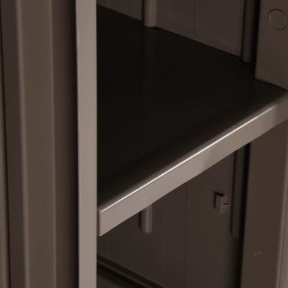 Градински шкаф за съхранение кафяв 65x45x172 см дървесна визия