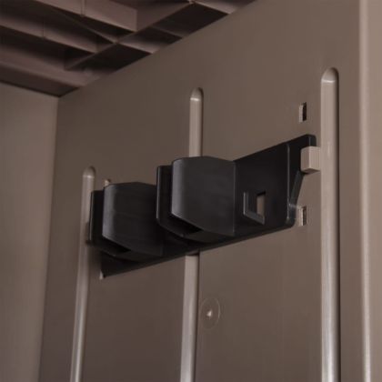 Градински шкаф за съхранение кафяв 65x45x172 см дървесна визия