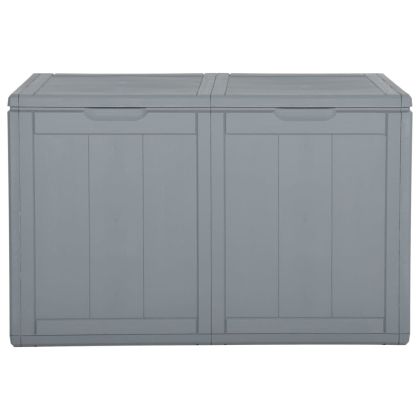 Градинска кутия за съхранение, 180 л, сива, PP Дървен вид