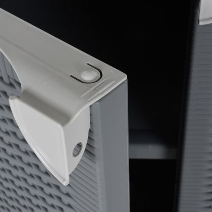 Градински шкаф за съхранение, сив, 65х45х88 см, PP ратан