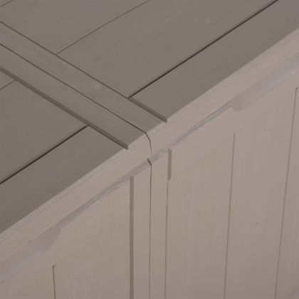 Градинска кутия за съхранение, 180 л, кафява, PP Дървен вид