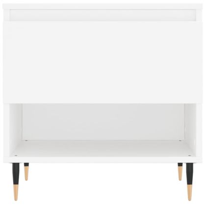 Маси за кафе, 2 бр, бели, 50x46x50 см, инженерно дърво