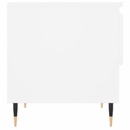 Маси за кафе, 2 бр, бели, 50x46x50 см, инженерно дърво