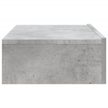 ТВ шкаф с LED осветление, бетонно сив, 60x35x15,5 см