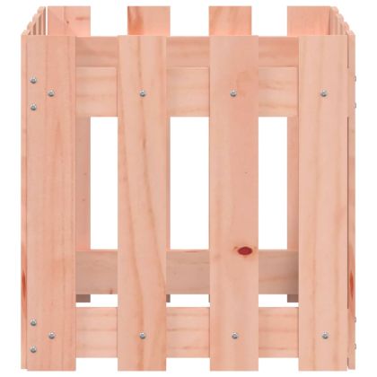 Градинска кашпа с дизайн на ограда 40x40x40 см дугласки масив